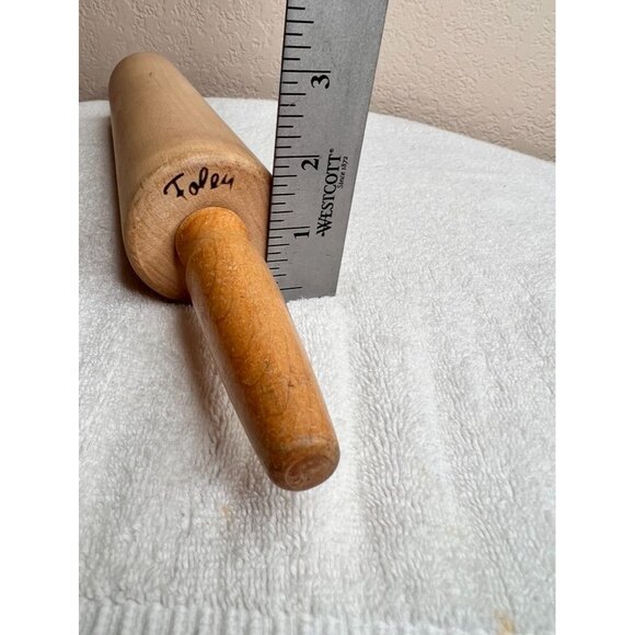 Vintage Foley Wooden Rolling Pin With Handles 18" - Picture 11 of 11